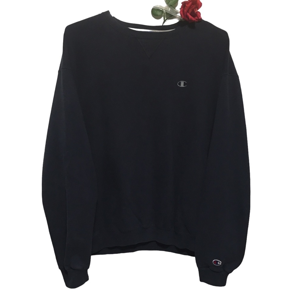 Authentic Champion Long Sleeve Crew Neck Pullover Navy Blue XL EUC